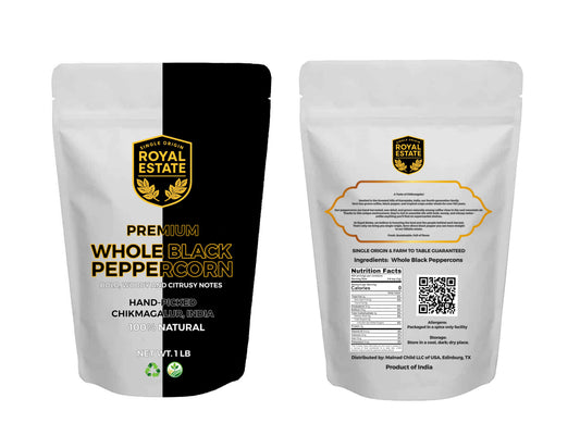 Premium Whole Black Peppercorn - 1 Pound